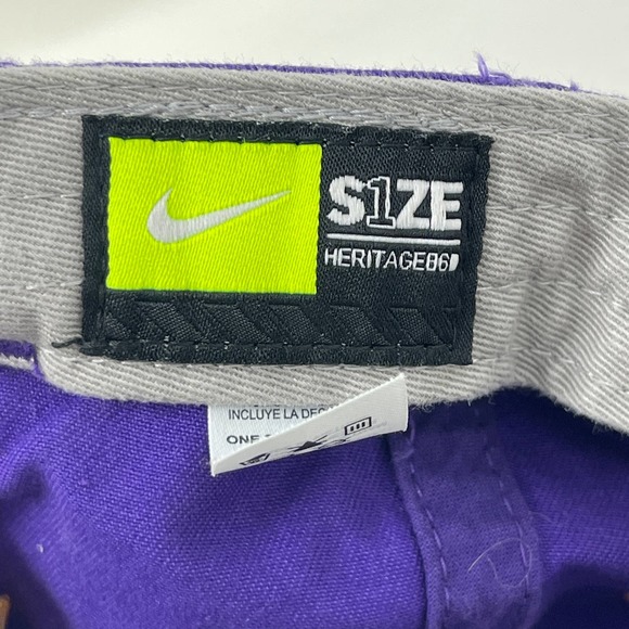 Nike LSU Tigers Heritage86 Adjustable‎ Hat Adult Unisex One Size Purple Yellow - Picture 6 of 7